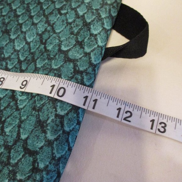 Coach Woman Medium Black Green Top Zip Pockets Shoulder Bag Hand Purse - Picture 10 of 10